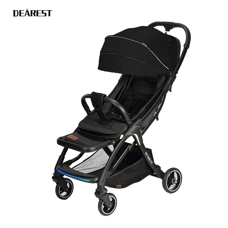 Cloth Black Dearest A8L быстрая складная детская коляска со съемным навесом - Цвет: Cloth Black
