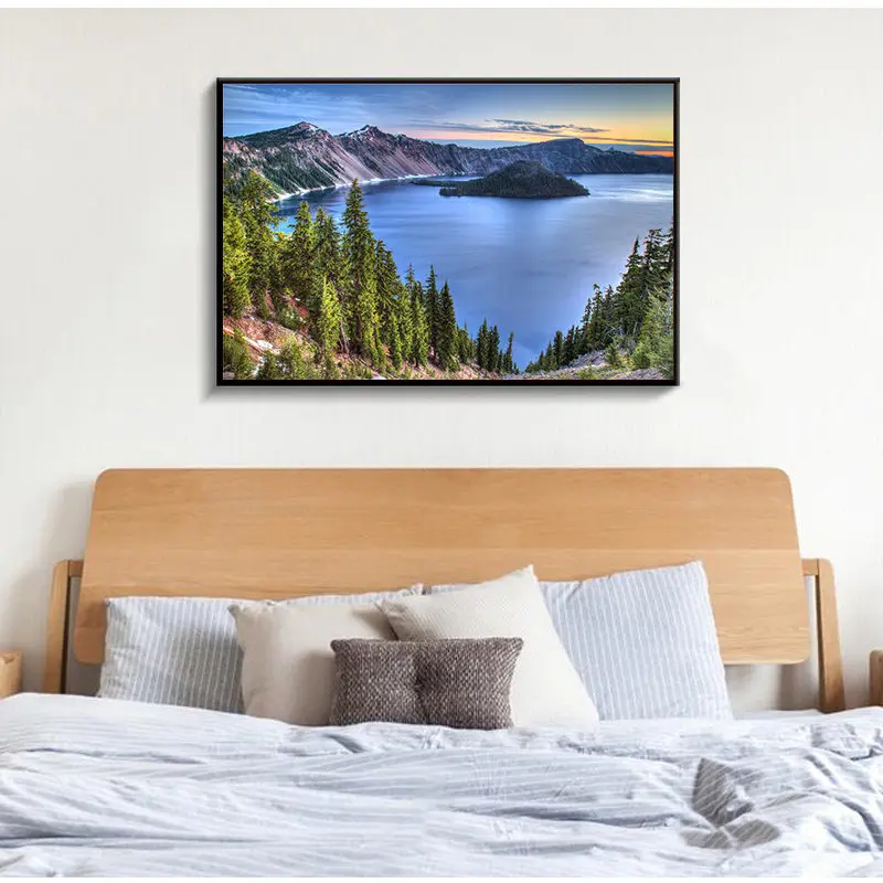 Современные декоративные голубое небо Солнечный день природный пейзаж зеленые