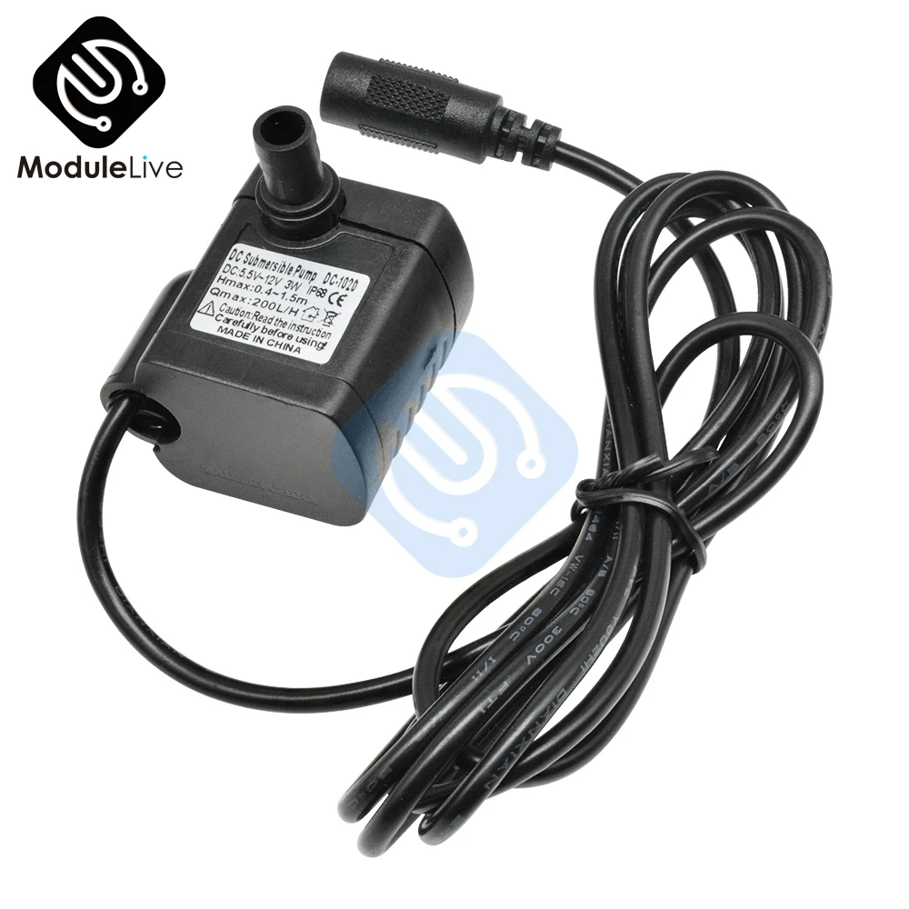3W 5,5 V-12 V DC погружной водяной насос IP68 Водонепроницаемый Солнечный двигатель 200L/H 0,4-1,5 м для аквариума Фонтан Tank инструменты для полива