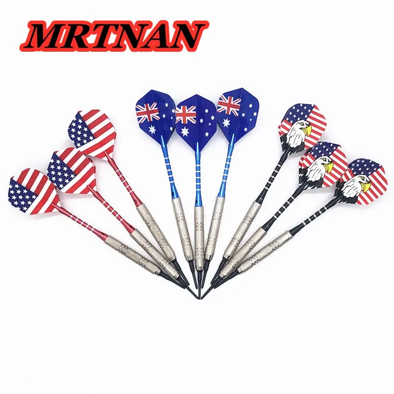 

Hot sale 3 pieces/set of professional 14g darts soft darts high quality indoor sports dart set aluminum alloy dart bar