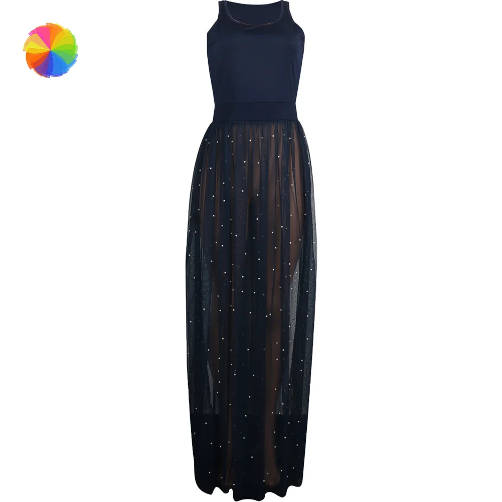 Женские черные сетчатые Лоскутные Топы Длинные рубашки повседневные свободные