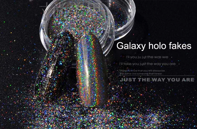 

GALAXY HOLO flakes holographic powder, holographic pigment, holographic glitter, laser nail sequins for nail art -1g 5g 10g 50g