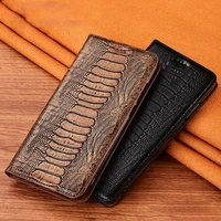 for infinix note 10 pro ostrich veins genuine leather case cover for infinix note 7 8i 10 11 pro nfc wallet flip cover