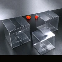 50pcslot square clear plastic boxes for gifts packing pvc transparent candy box wedding gift party favors display boxes