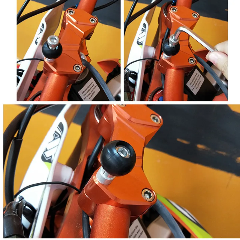 Крепление на руль мотоцикла 1 дюйм 25 мм с винтами M8|Боковые зеркала и аксессуары| |