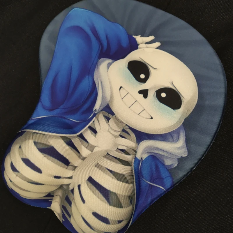 Коврик для мыши из аниме Sans Undertale косплея 3D коврик с мягкой грудью и подставкой
