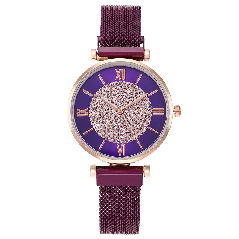 Модные Повседневные роскошные женские часы с сеткой простой атмосферой для