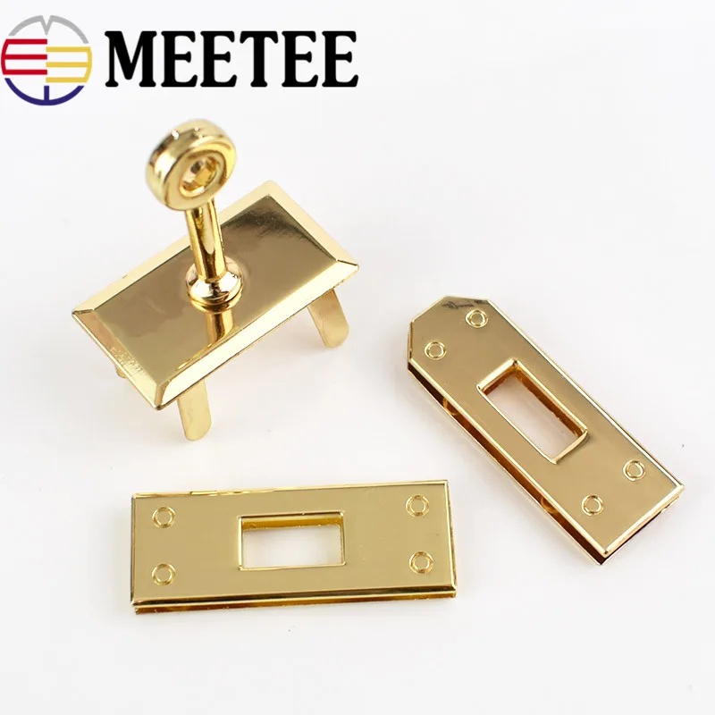 Meetee 1 комплект(3 шт.) металлический замок для сумки пряжки комбинированная застежка замок Сделай Сам багажная сумка кошелек Кожа ремесло фурнитура Аксессуары BD453