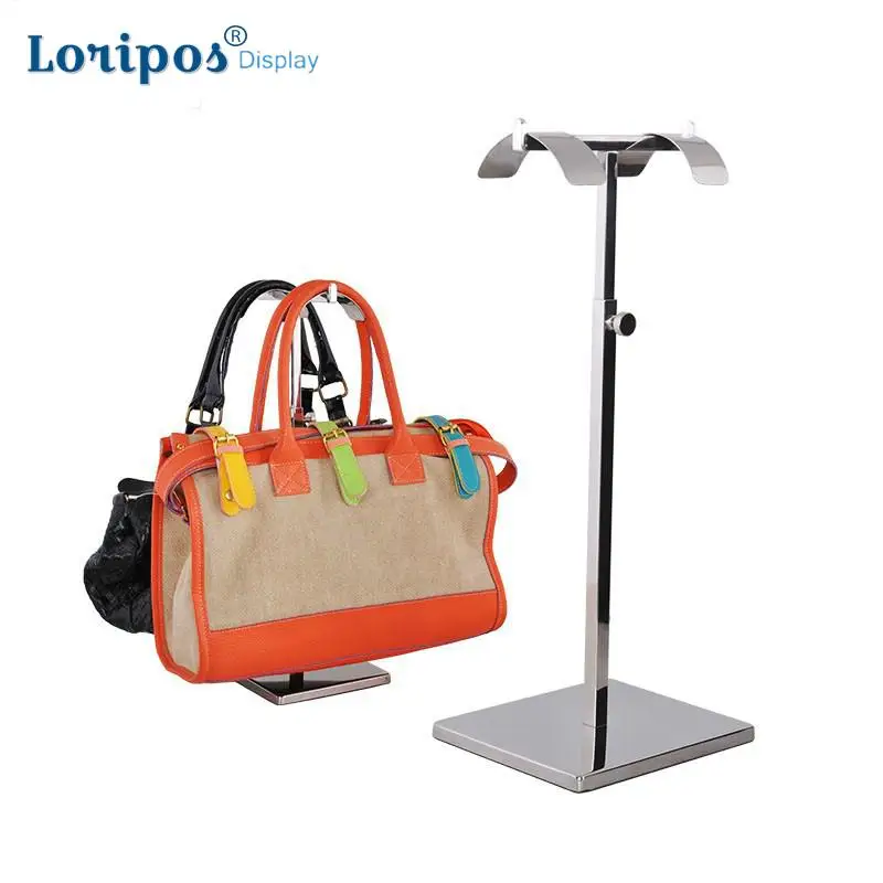 Металлическая подставка для сумок из нержавеющей стали двойные крючки подвесная