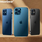 Роскошный прозрачный чехол с квадратной рамкой для iPhone 11 12 Pro Max Mini XR X 6 7 8 Plus XS Max SE 2020 матовый мягкий прозрачный чехол