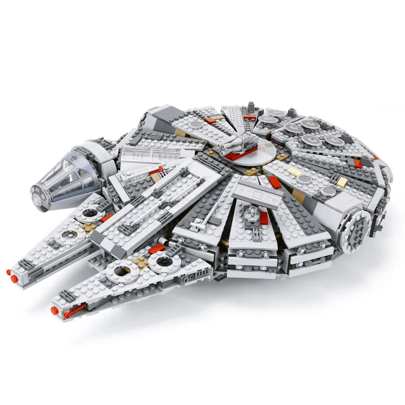Звездный набор Force Awakens серия Wars совместима с Lepining 75105 игрушки в стиле Миллениум