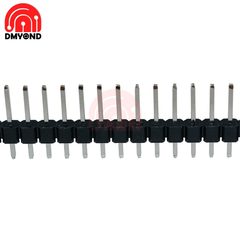 10 шт. 40-контактный одноконтактный разъем Однорядный штырь прямой полоса черный 2