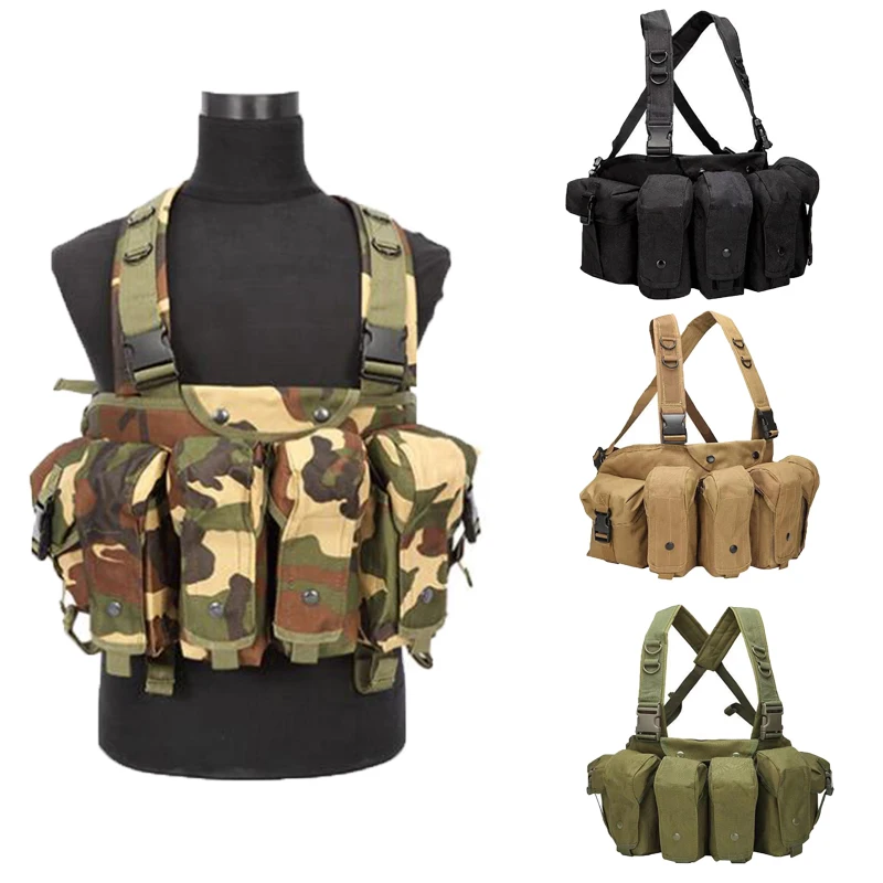 

Hunting Tactical AK Vest Airsoft Ammo Chest Rig AR AK 47 Magazine Carrier Combat Military Army Vest Molle Shooting Accessories