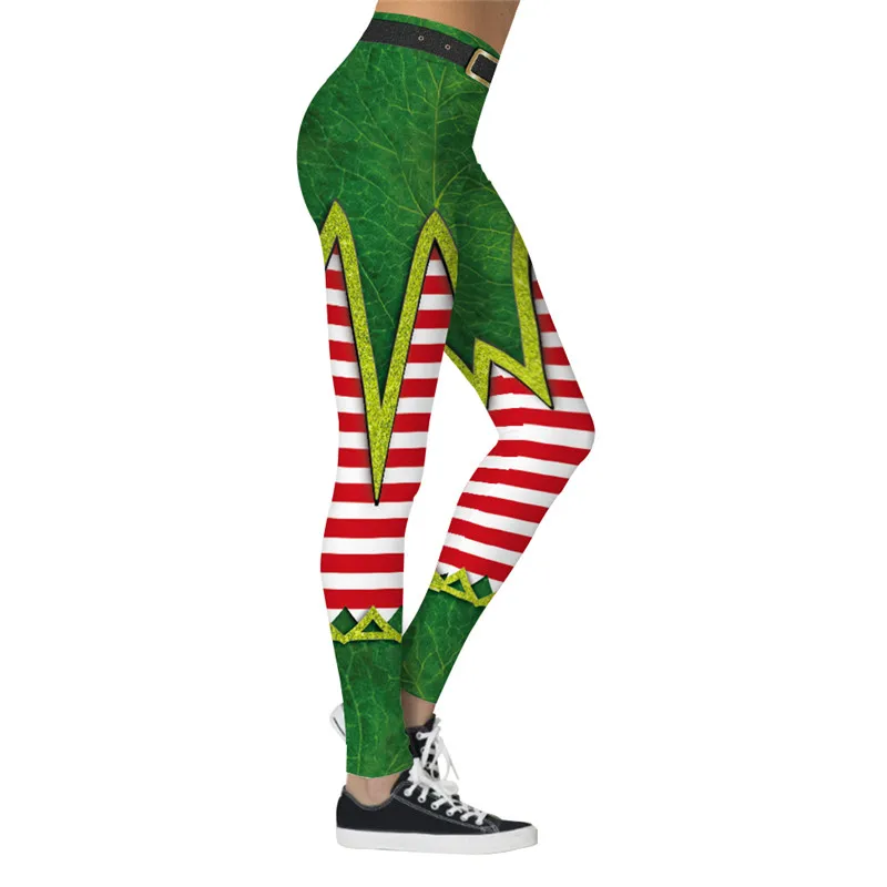 Леггинсы женские эластичные с поясом колокольчиком и 3D принтом|Легинсы| |