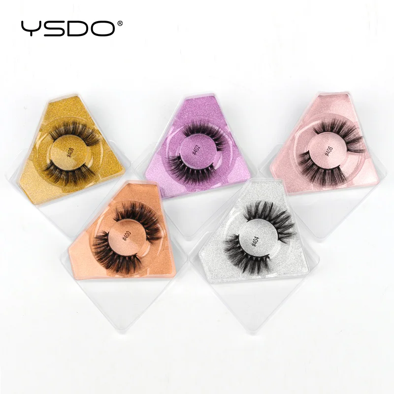 Ресницы YSDO из искусственной норки 4/20/50/100 шт. объемные пушистые 3d-ресницы для