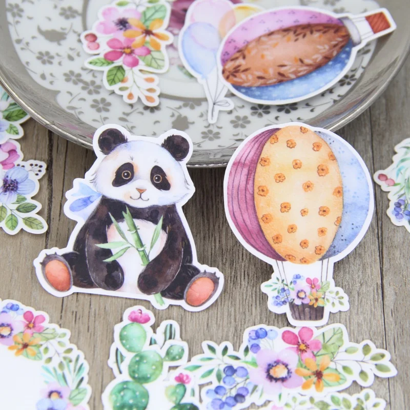 

40 шт. панда воздушный шар наклейки с веночками/Скрапбукинг стикер s/декоративные наклейки/DIY ремесло фотоальбомы