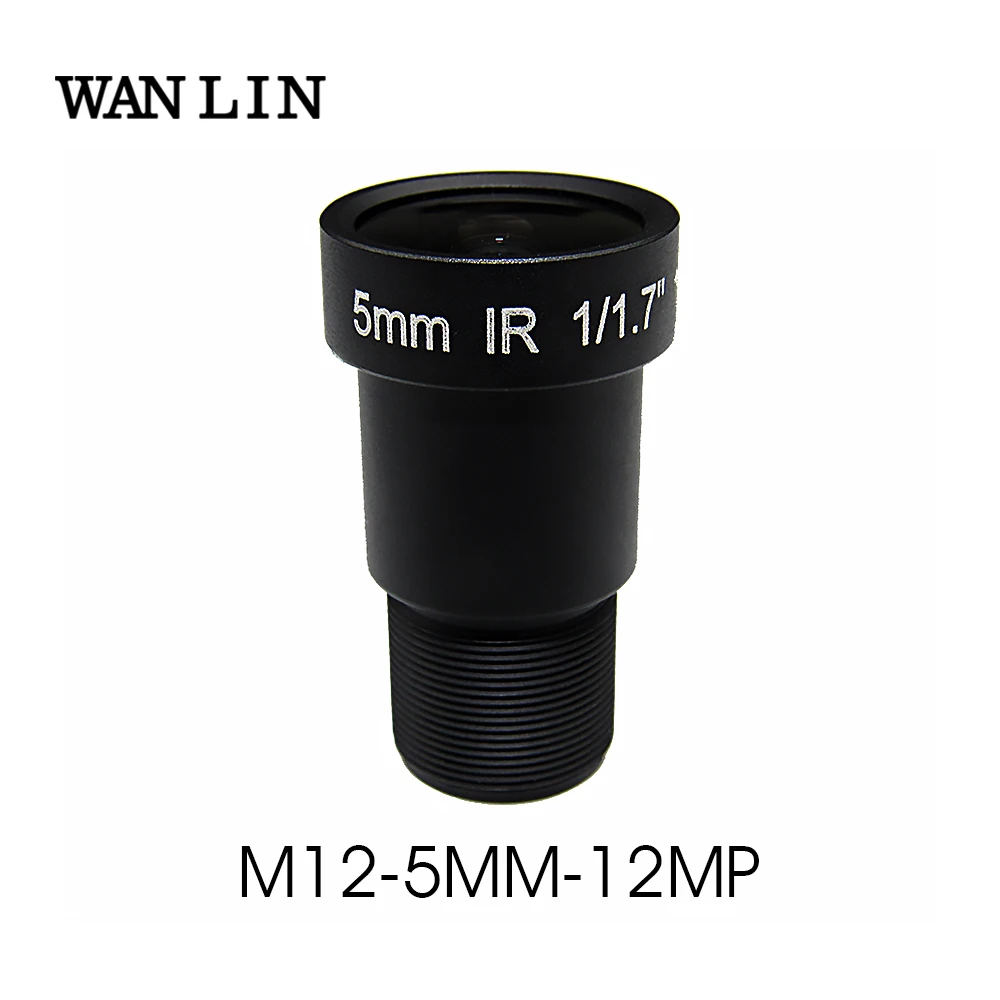 

12Megapixel 5mm Lens 4K Lens 1/1.7" CCTV MTV Board IR M12 Lens F2.0 for HD Security Camera CCTV IP Cameras or Action Camera