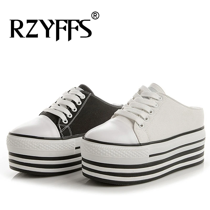 Женская Вулканизированная обувь Летние кроссовки парусиновая увеличивающая