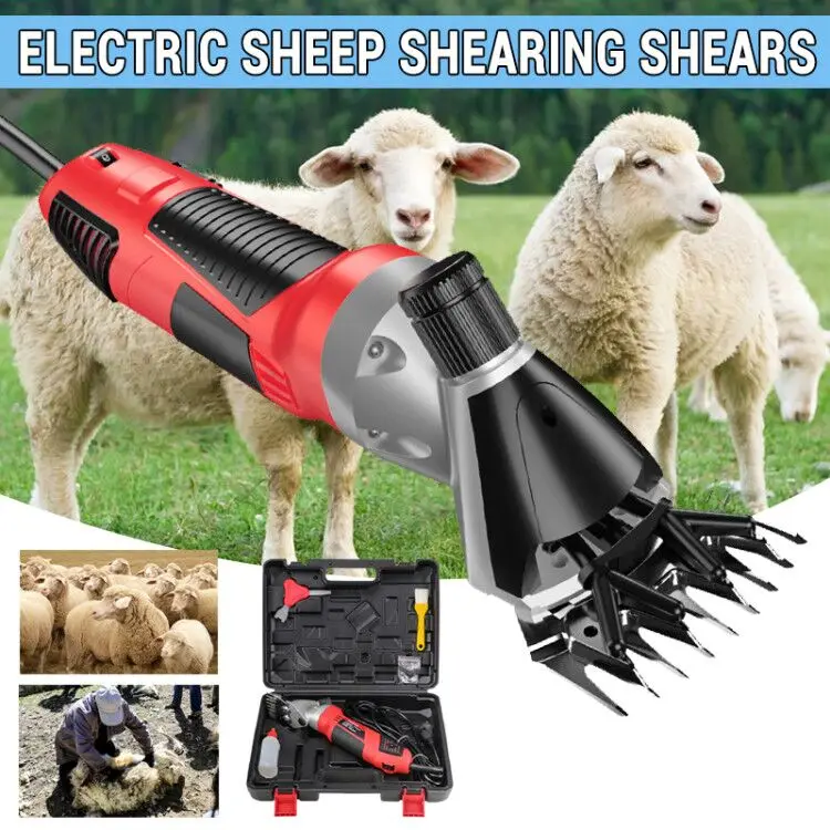 1000W EU/US Plug Electric Sheep Pet Hair Clipper Shearing Kit Shear Wool Cut Goat Pet Animal Shearing Supplie Animal Hair Cuttng