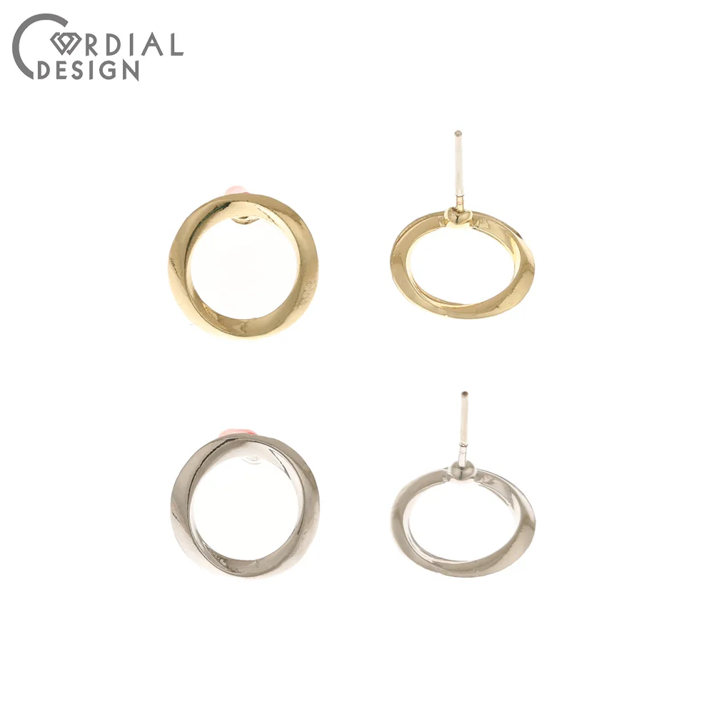 Сердечный дизайн 100 шт 12*12 мм Серьги Гвоздики/ювелирные аксессуары/форма