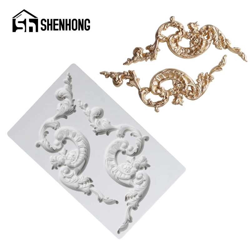 

SHENHONG рельефная помадка для украшения торта, инструмент, силиконовая форма для свадьбы, Sugarcraft, Кондитерская форма, Европейский тисненый лото...