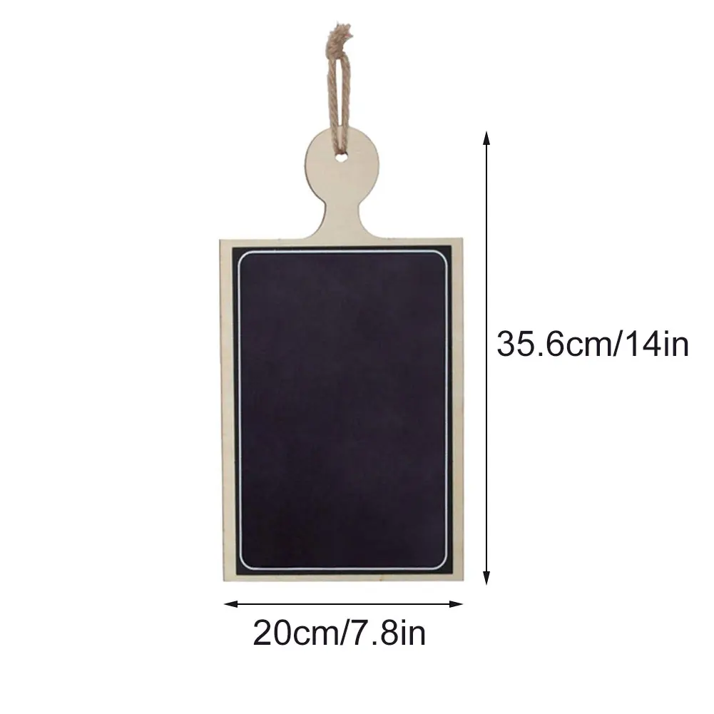 

10PC Rectangle Memo Chalk Board Mini Wooden Hanging Blackboard Home Decorations Convenient Chalkboard Signs For Family Office