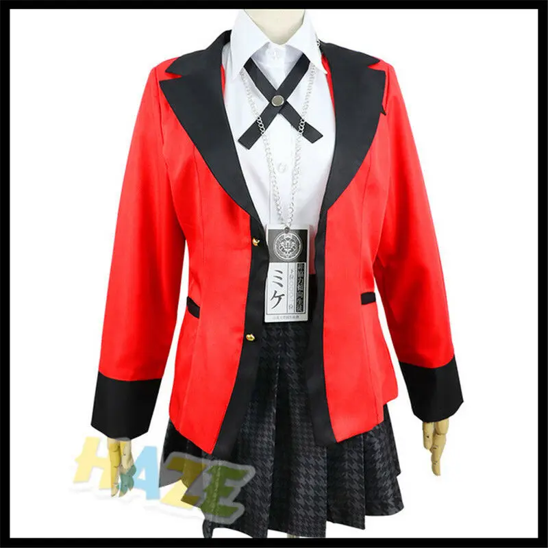 Аниме Kakegurui Gambler Yumeko Jabami Mary Saotome Косплей Костюм женский |