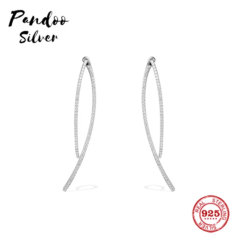 Pandoo модные очаровательные серебряные оригинальные 1:1 копии Серебряные Двойные