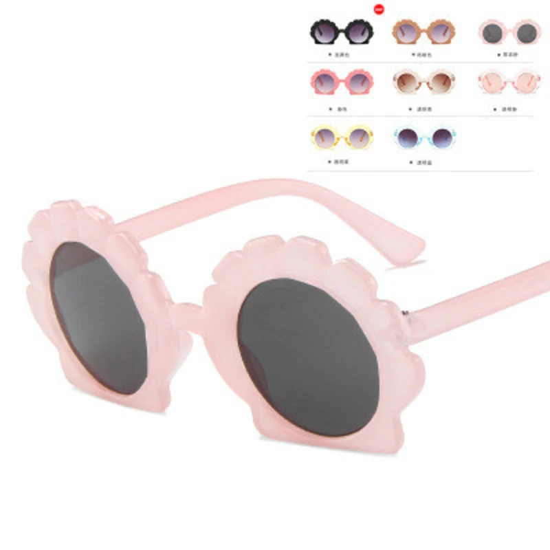 Модные солнцезащитные очки в форме ракушки для детей 2020 корейские многоугольные