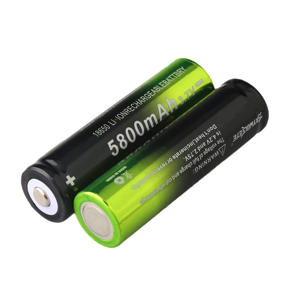 2 шт. 18650 батарея 5800mAh 3 7 V литий ионная аккумуляторная высокой мощности для