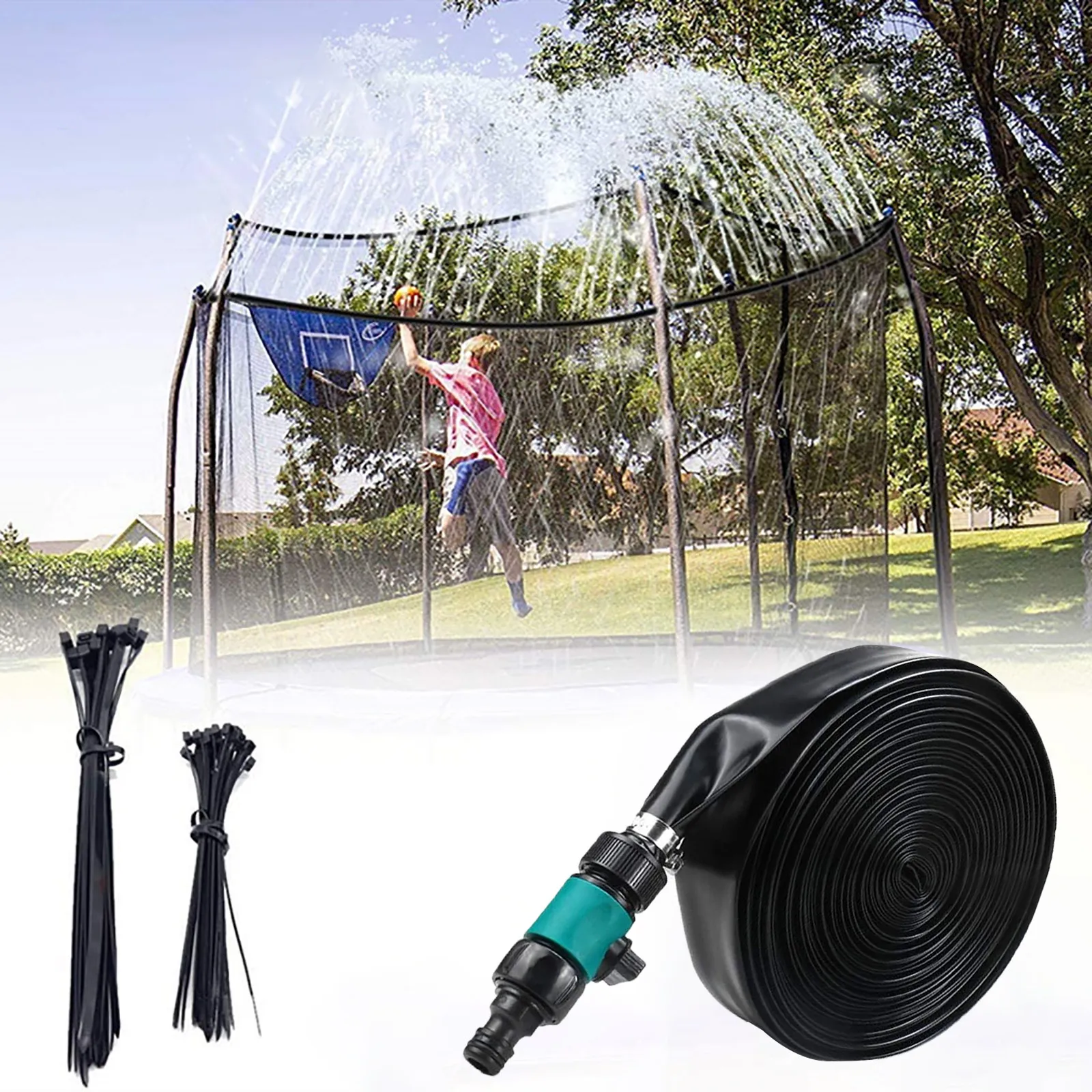 

Trampoline Sprinklers for Kids, Trampoline Spray Hose Water Park Fun Summer Outdoor Water Game Toys for Boys and Girls wholesale