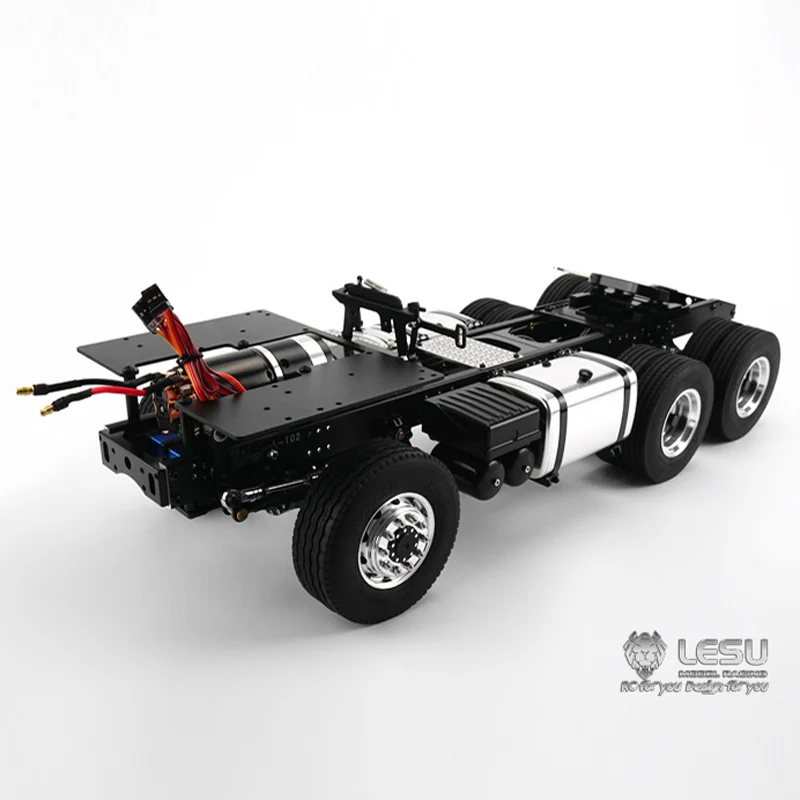 1/14 RC LESU 6x6 металлический корпус оси сервопривод двигателя для трактора грузовика