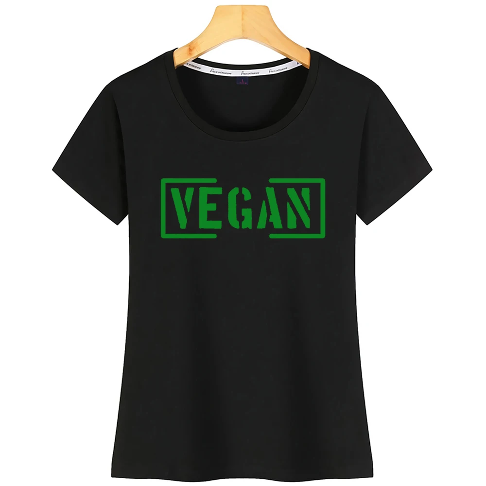 

Женская хлопковая футболка, забавная белая футболка для веганов