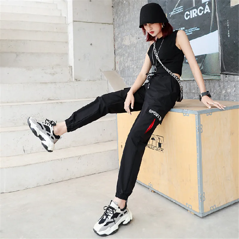 Новинка 2020 брюки-карго с большими карманами женские брюки свободные уличные