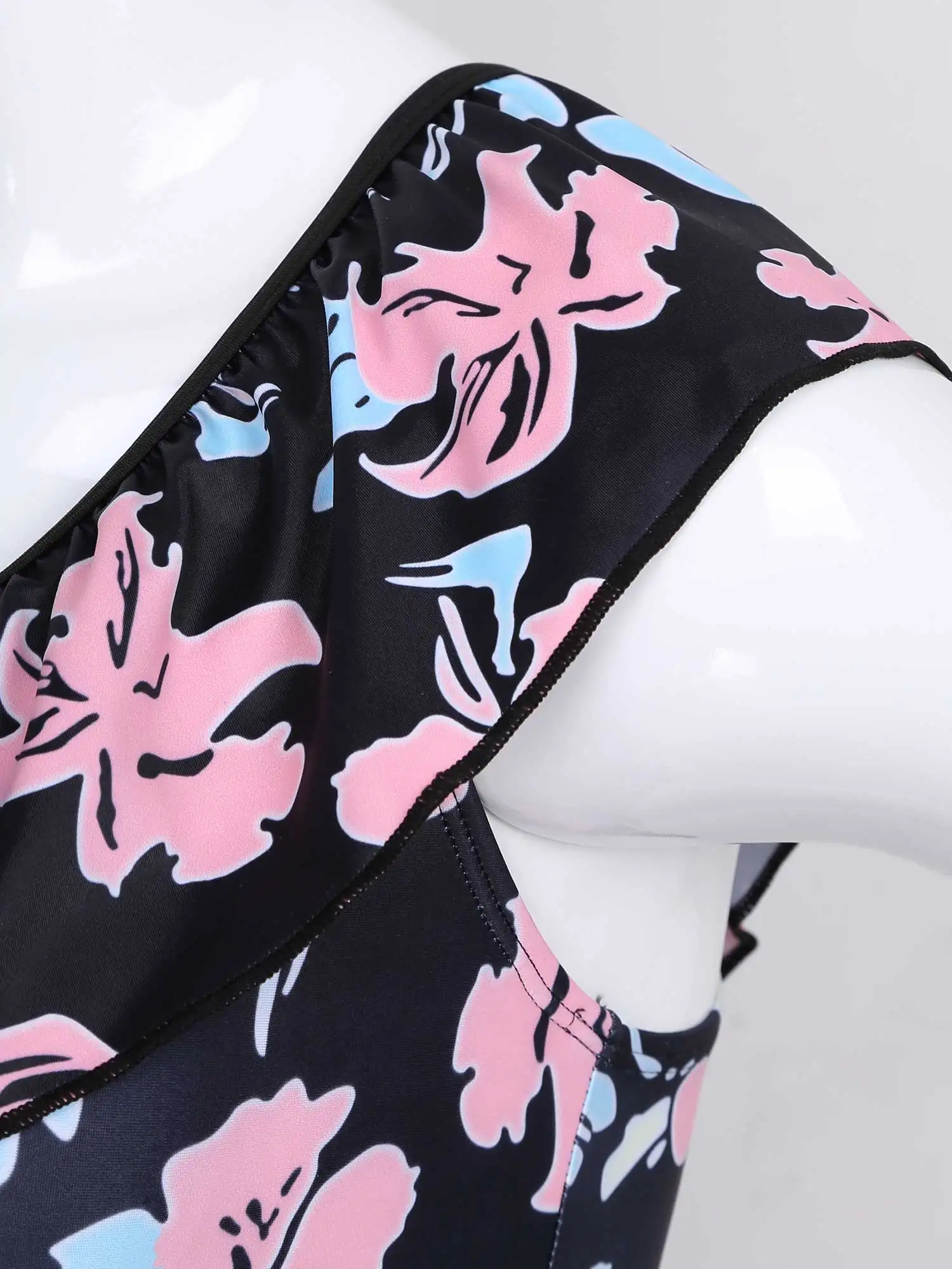 Женский купальник для беременных на одно плечо с воланом цельный купальный