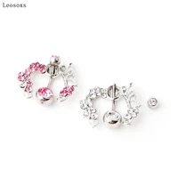 leosoxs 1piece medical 316l stainless steel umbilical ring fashion ol hollow navel button umbilical nail simple wild