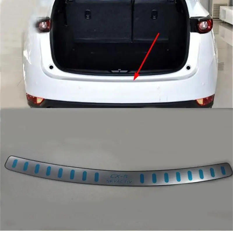 Ультратонкая защитная накладка для заднего бампера из нержавеющей стали