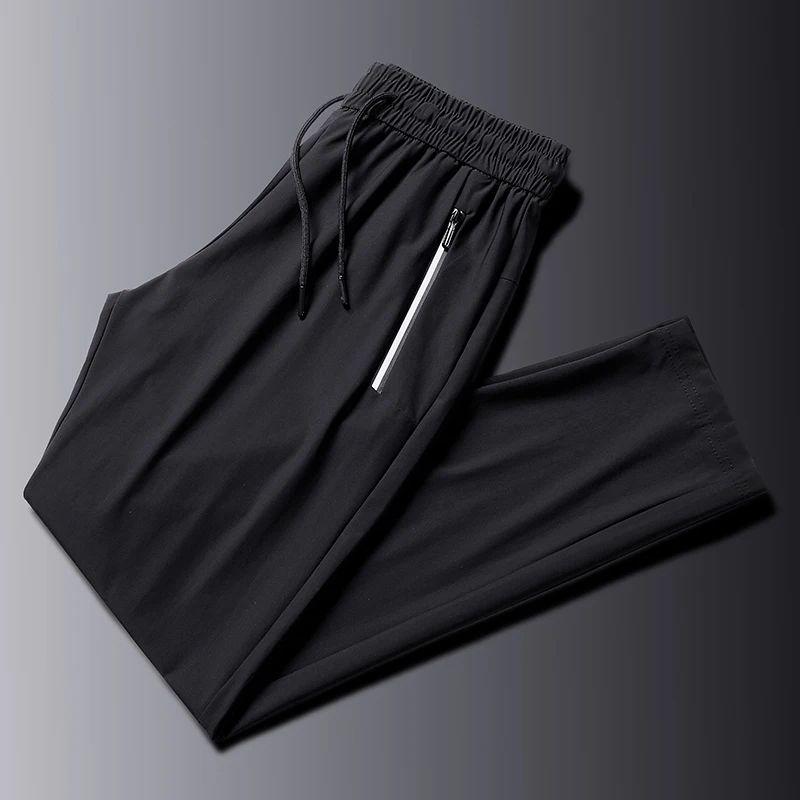 

WWKK 2020 Sweatpants Plus Size 8XL Men Joggers Track Pants Elastic Waist Sport Casual Trousers Baggy Fitness Gym Clothing Black