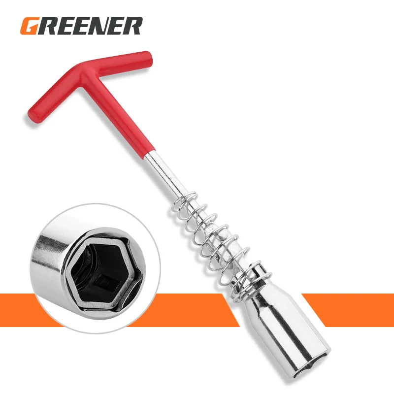 

Car Universal T-Handle Dual Use Spark Plug Wrench Kit Remover Installer Joint Spark Plug Socket Wrench Motorcycle Special Tools