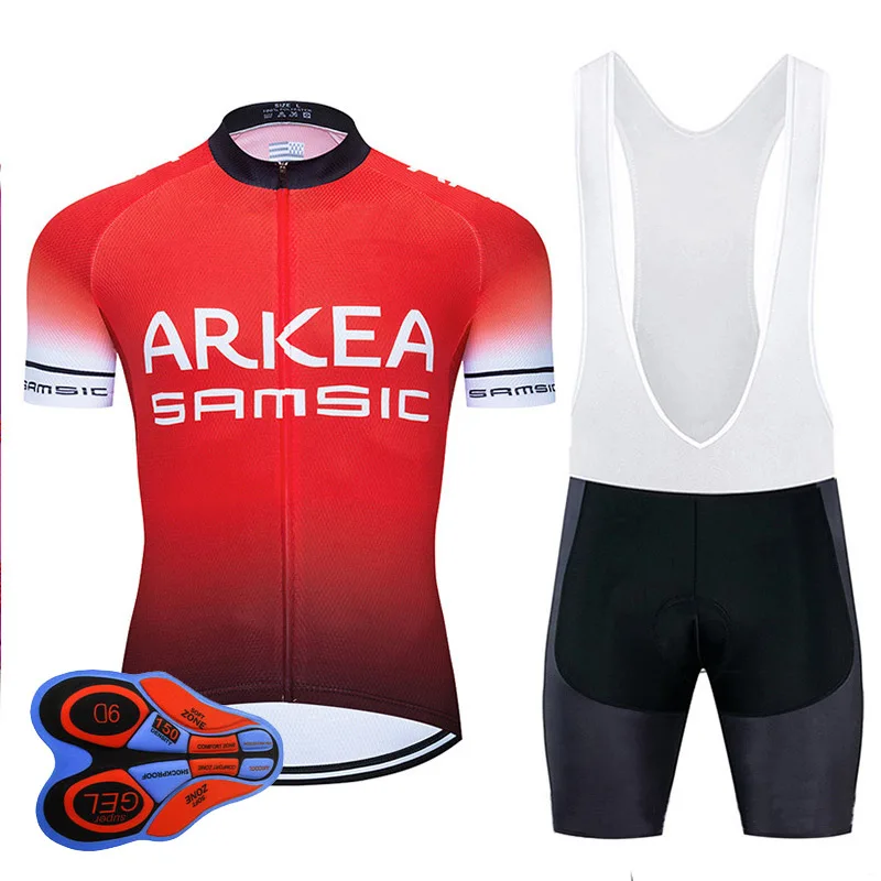 

2021 Team ARKEA Cycling Jersey Bib Set MTB France Bicycle Clothing Quick Dry Bike Clothes Wear Men's Short Maillot Culotte