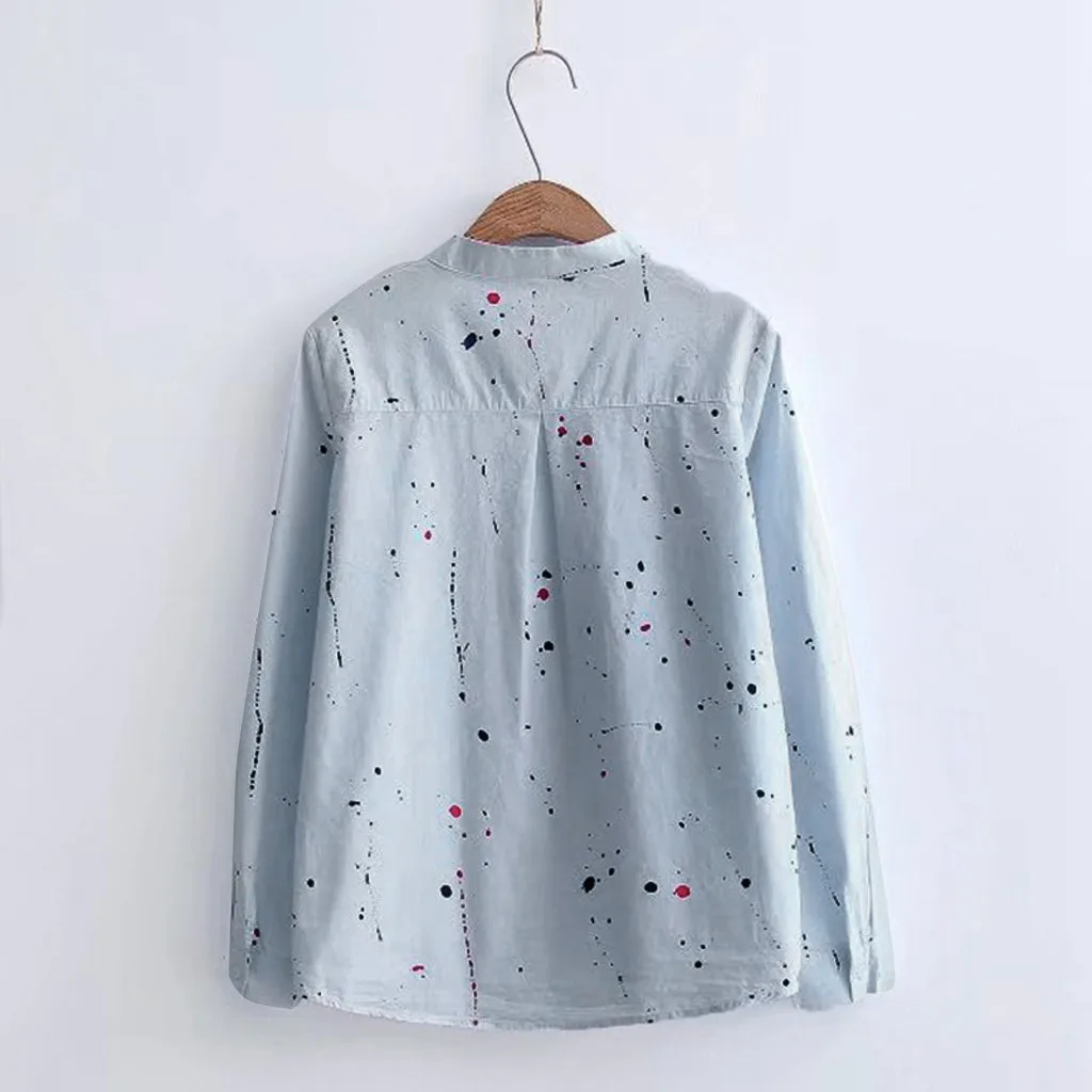 Модная женская рубашка в Корейском стиле Повседневная Свободная блузка на
