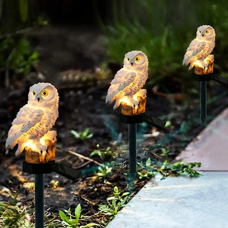 

1Pcs Solar Porch Light Owl Parrot Garden Solar Lights Solar Powered LED Lamp Outdoor Decorative Waterproof Garden Stake Lights