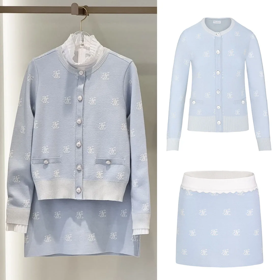 

Женская трикотажная юбка-Кардиган с длинным рукавом