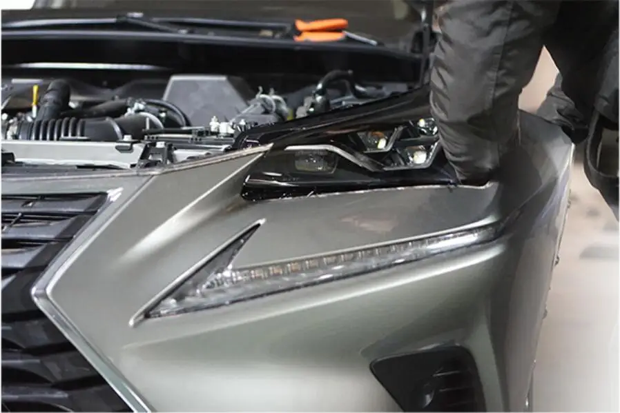Автомобильная фара bupmer для Lexus фары NX200 NX200T NX300T автомобильные аксессуары все в светодиодный противотуманный фонарь для Lexus фары