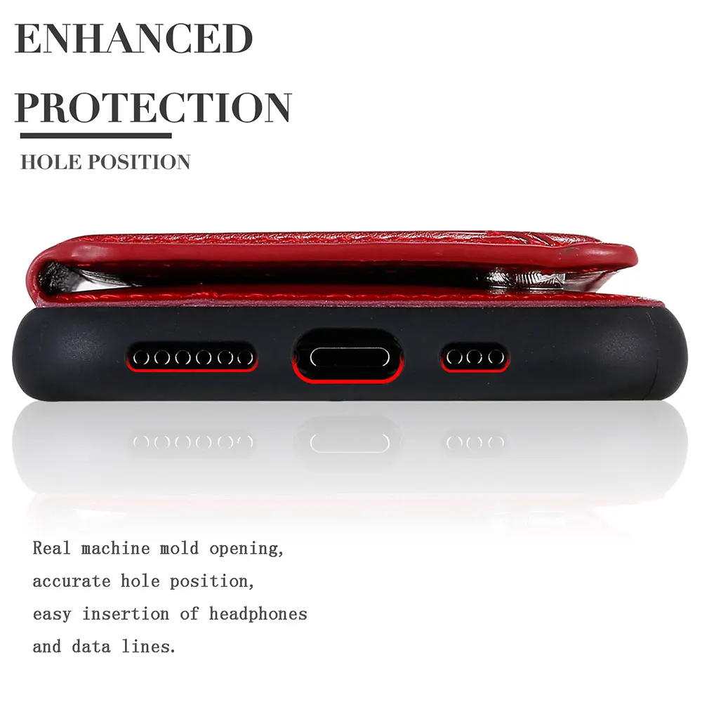 Чехол-бумажник из ПУ кожи для iPhone 11 Pro Max 7 8 XR X XS 6 6S Plus | Мобильные телефоны и