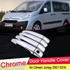 Накладка на дверную ручку для Citroen Jumpy, хромированная, 2007, 2008, 2009, 2010, 2011, 2012, 2013, 2014, 2016, внешние аксессуары