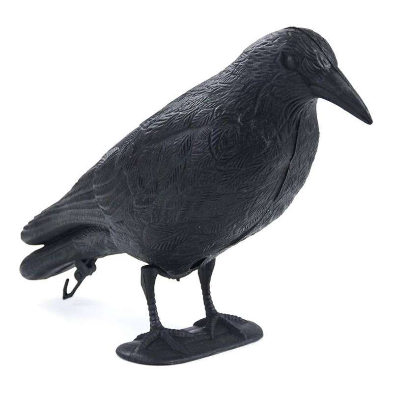 

Охотничья искусственная птица, Реалистичная ПЭ черная ворона, Охотничья приманка, садовый отпугиватель птиц, страшник, сдерживание вредите...