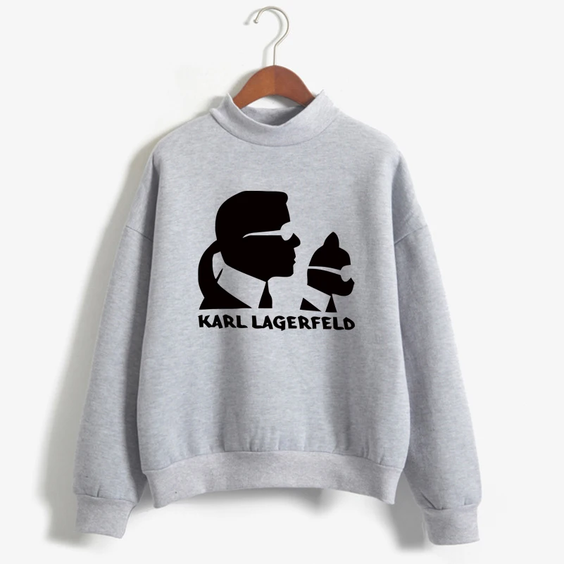 Женская толстовка Karl Lagerfeld Повседневная Толстовка Harajuku с круглым вырезом