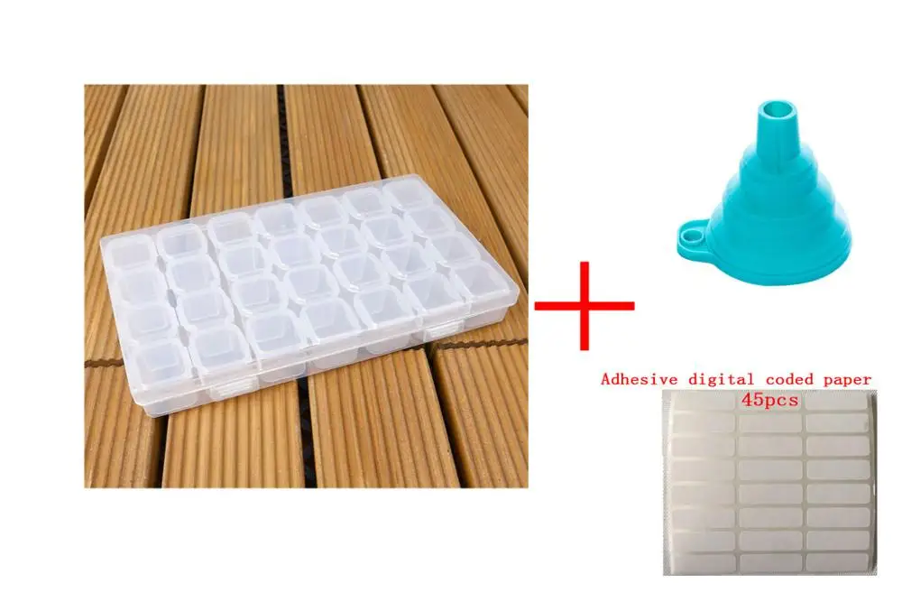 28Girds-Funnel-Label 42 больших ячеек коробка для хранения для DIY алмазной живописи пластиковая коробка для хранения Стразы мозаичные бусины Органайзер 42 больших решетки - Цвет: 28Girds-Funnel-Label