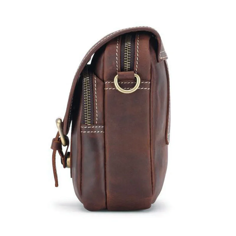 Мужская поясная сумка из натуральной кожи Fanny повседневная на ремешке для